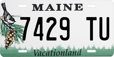 ME license plate 7429TU