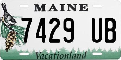 ME license plate 7429UB