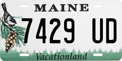 ME license plate 7429UD