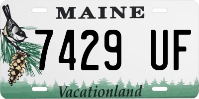 ME license plate 7429UF