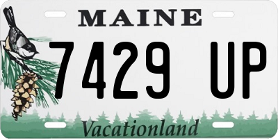 ME license plate 7429UP