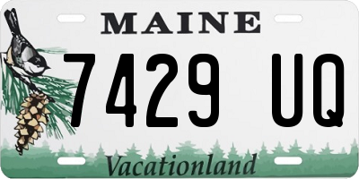 ME license plate 7429UQ