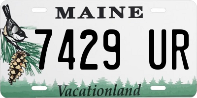 ME license plate 7429UR