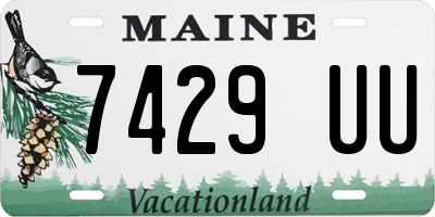 ME license plate 7429UU