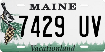 ME license plate 7429UV