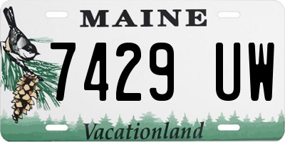 ME license plate 7429UW