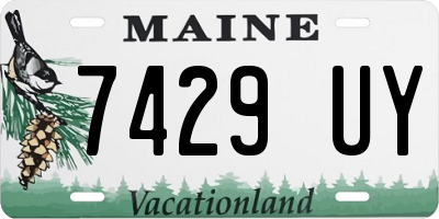 ME license plate 7429UY