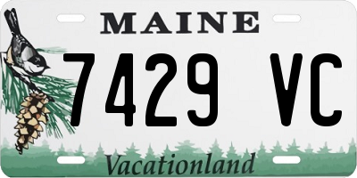 ME license plate 7429VC