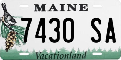 ME license plate 7430SA