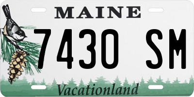 ME license plate 7430SM