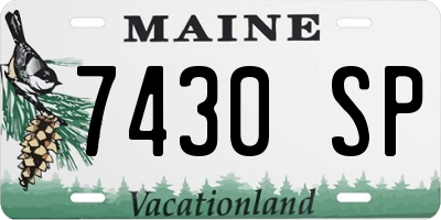 ME license plate 7430SP