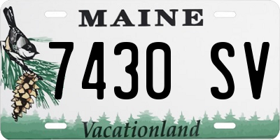 ME license plate 7430SV