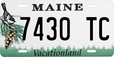 ME license plate 7430TC