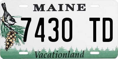 ME license plate 7430TD
