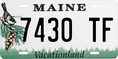 ME license plate 7430TF