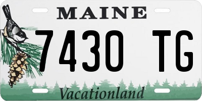 ME license plate 7430TG