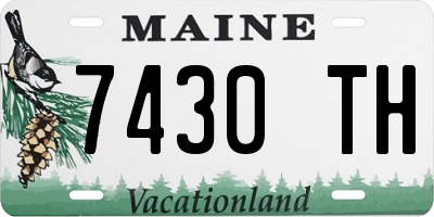 ME license plate 7430TH