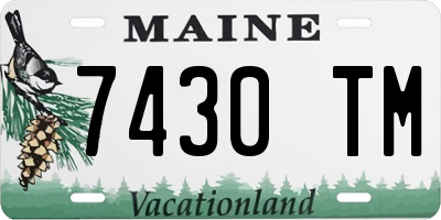 ME license plate 7430TM