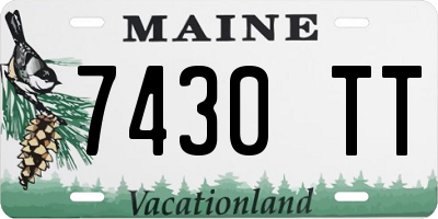 ME license plate 7430TT