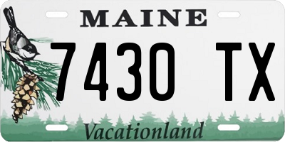 ME license plate 7430TX
