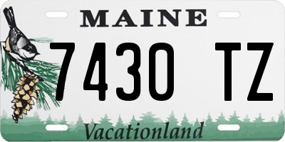 ME license plate 7430TZ