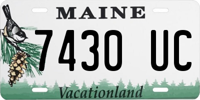 ME license plate 7430UC