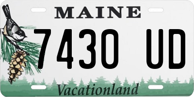 ME license plate 7430UD