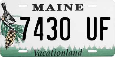 ME license plate 7430UF