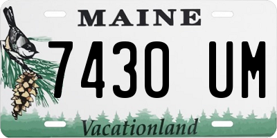 ME license plate 7430UM