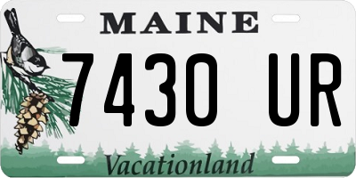 ME license plate 7430UR