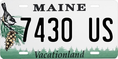ME license plate 7430US