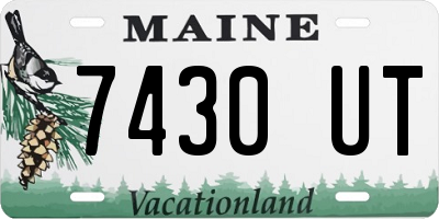ME license plate 7430UT