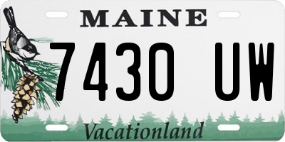 ME license plate 7430UW