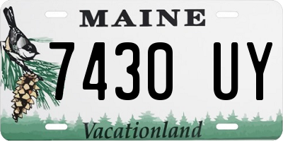 ME license plate 7430UY