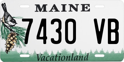 ME license plate 7430VB