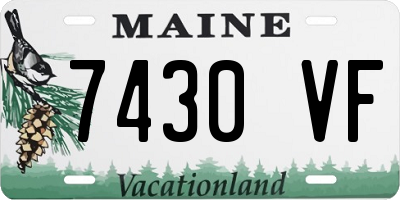 ME license plate 7430VF