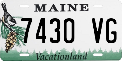 ME license plate 7430VG