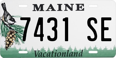 ME license plate 7431SE
