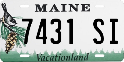 ME license plate 7431SI