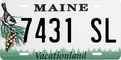 ME license plate 7431SL