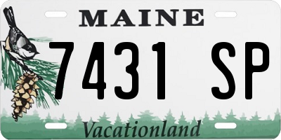 ME license plate 7431SP