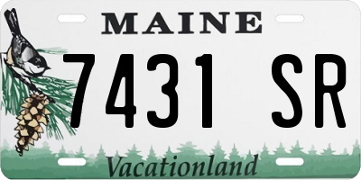 ME license plate 7431SR