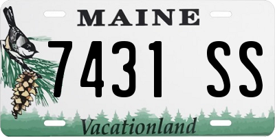 ME license plate 7431SS