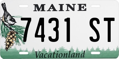 ME license plate 7431ST