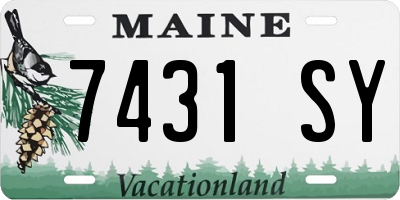 ME license plate 7431SY