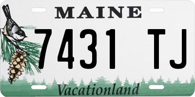 ME license plate 7431TJ