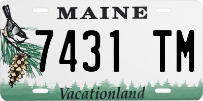 ME license plate 7431TM