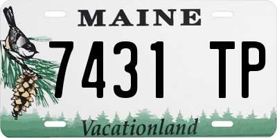 ME license plate 7431TP