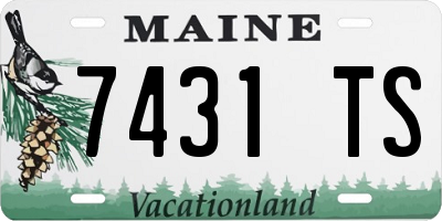 ME license plate 7431TS