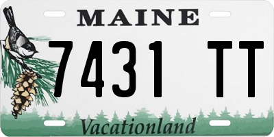 ME license plate 7431TT